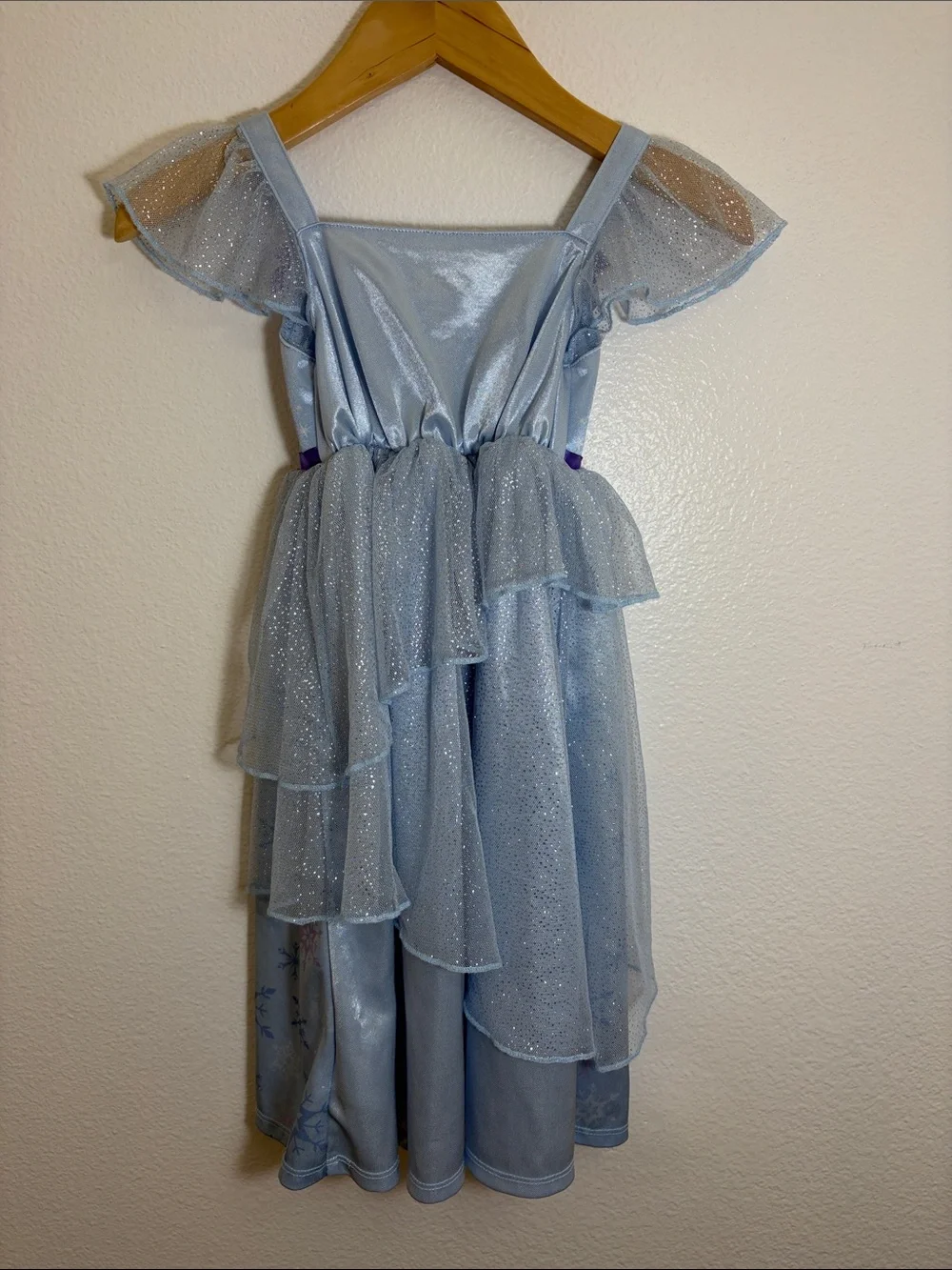 Disney Frozen Light Blue Elsa Anna Glitter Princess Nightgown